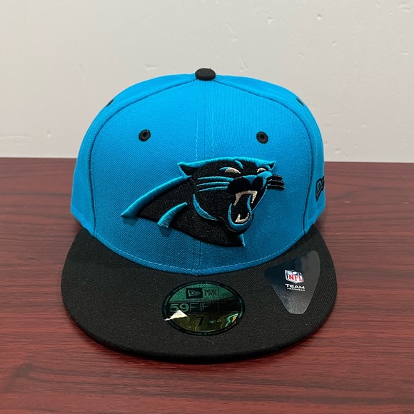 New Era, 59Fifty Fitted Hat, Carolina Panthers, Blue & Black - Picture 1 of 9